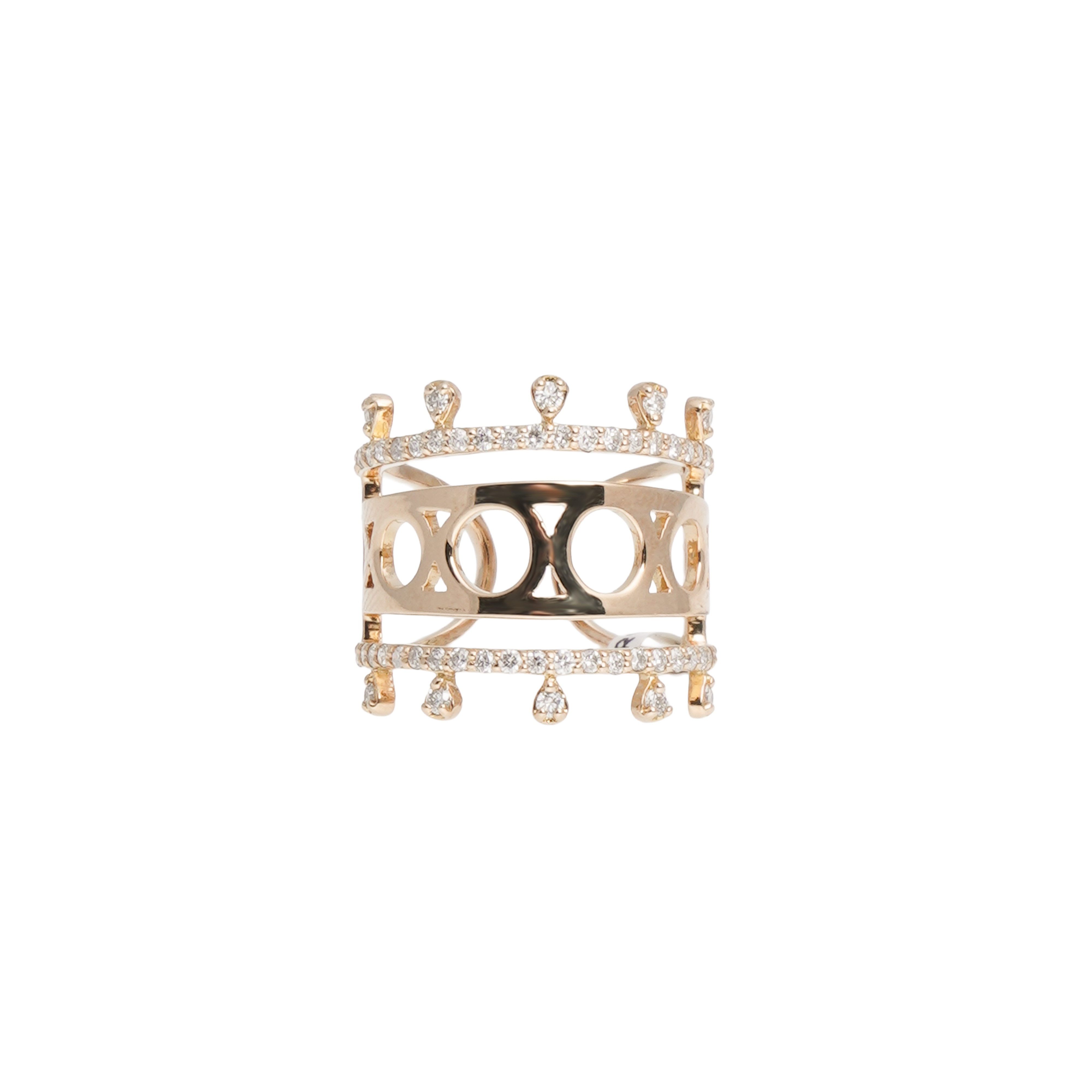 Henna Classic Half Diamond - Yellow Gold Ring