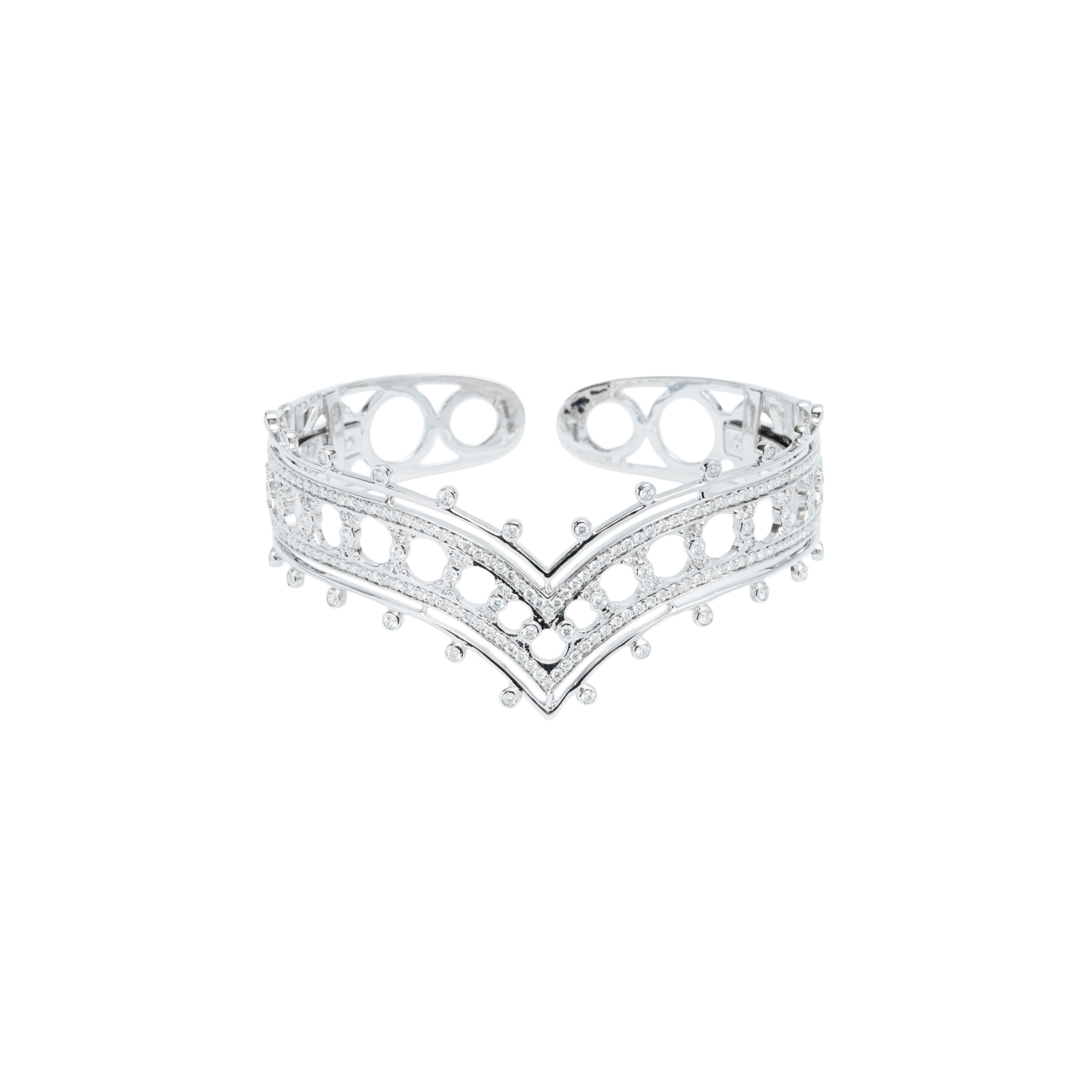 Maha Classic - White Gold Bangle